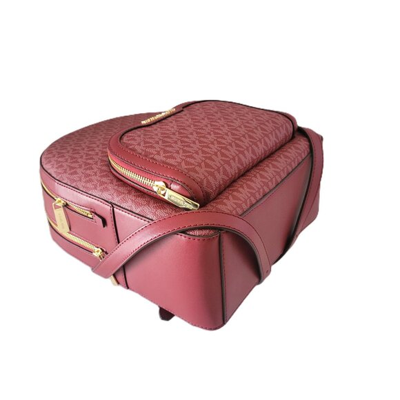 Michael Kors Jaycee Medium Zip Pocket Backpack MK Cherry - Picture 6 of 9